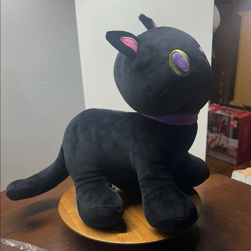 Pop! Black Cat Velvet Plush Stuffed Animal w/ Purple Halloween